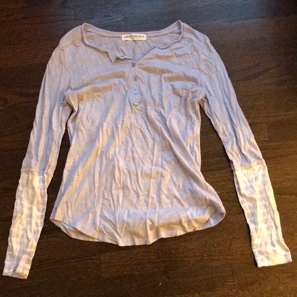 ruby & jenna purple shirt with tie dye sleaves S